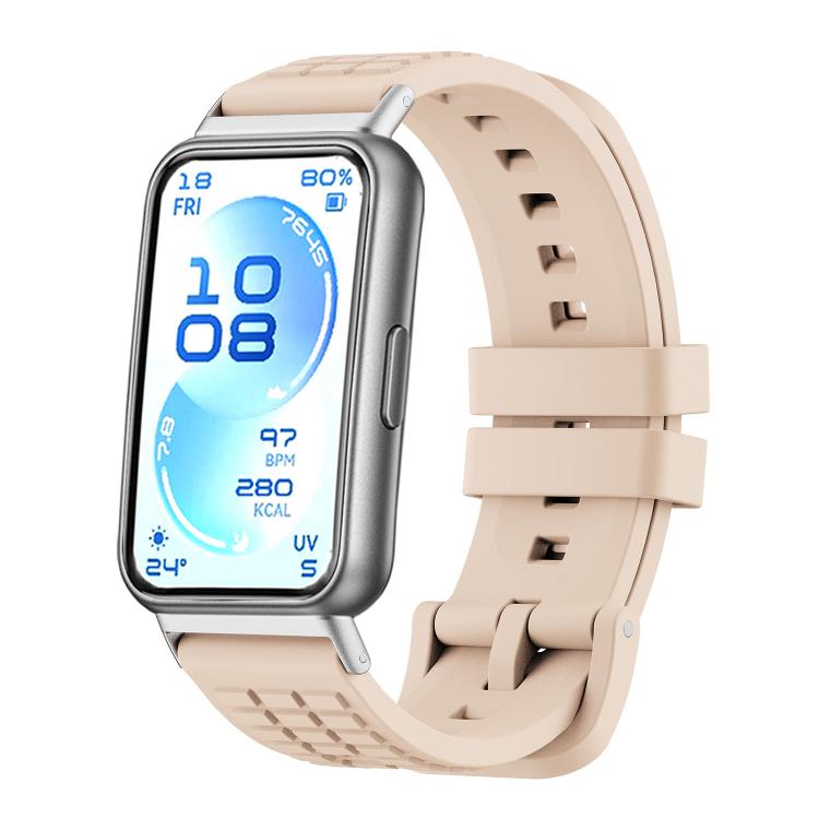 Cinturino per orologio in silicone tinta unita con texture zigrinata, For Huawei Band 11 / Band 11 Pro