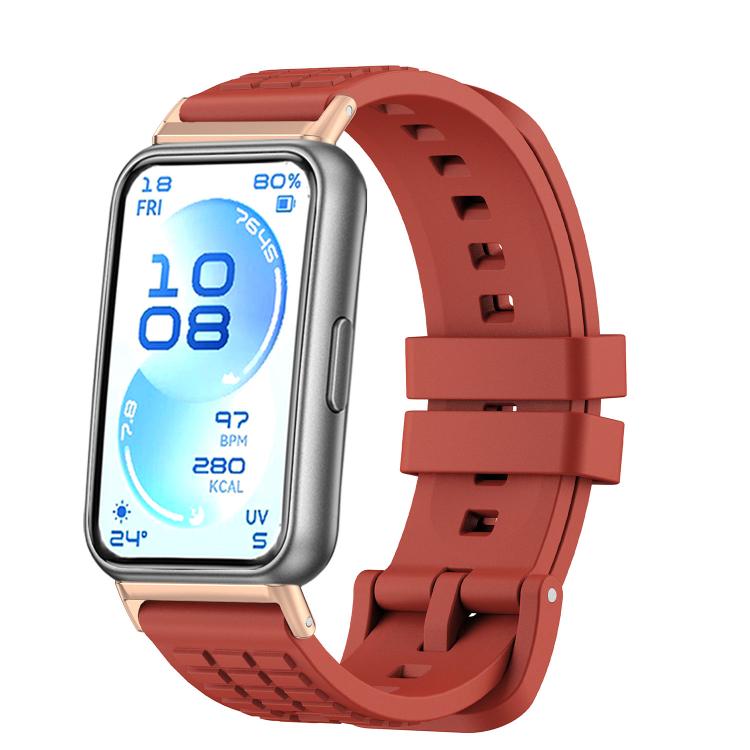Cinturino per orologio in silicone tinta unita con texture zigrinata, For Huawei Band 11 / Band 11 Pro