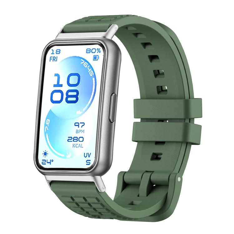 Cinturino per orologio in silicone tinta unita con texture zigrinata, For Huawei Band 11 / Band 11 Pro