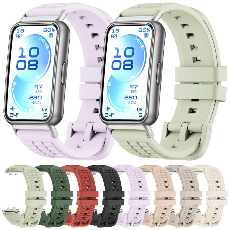 Cinturino per orologio in silicone tinta unita con texture zigrinata, For Huawei Band 11 / Band 11 Pro
