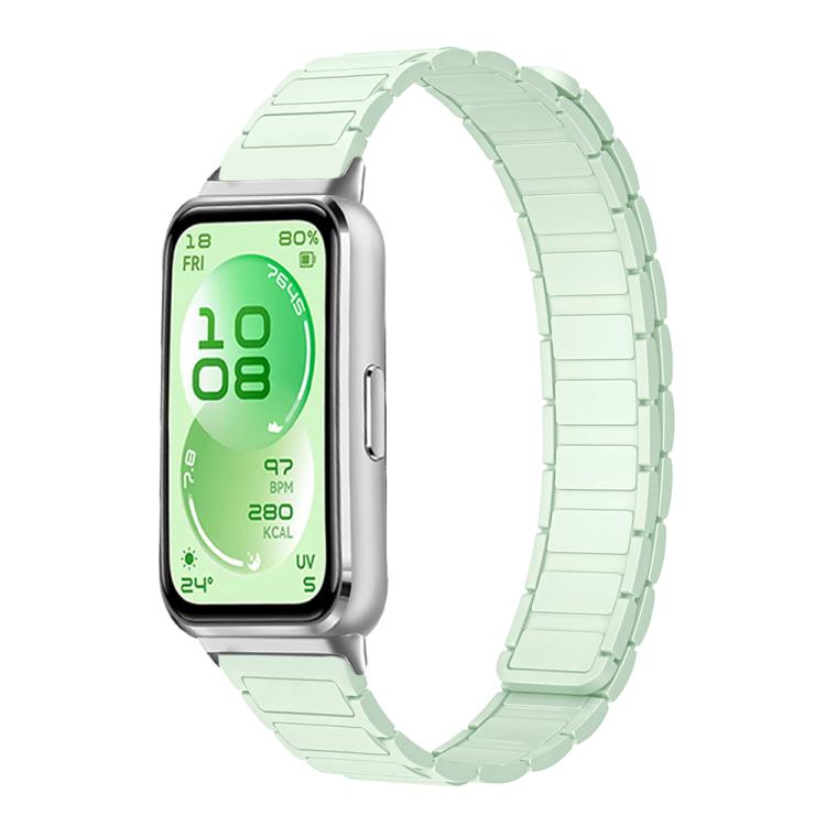 Cinturino per orologio sottile in silicone magnetico a forma di I con tre perline., For Huawei Band 11 / Band 11 Pro