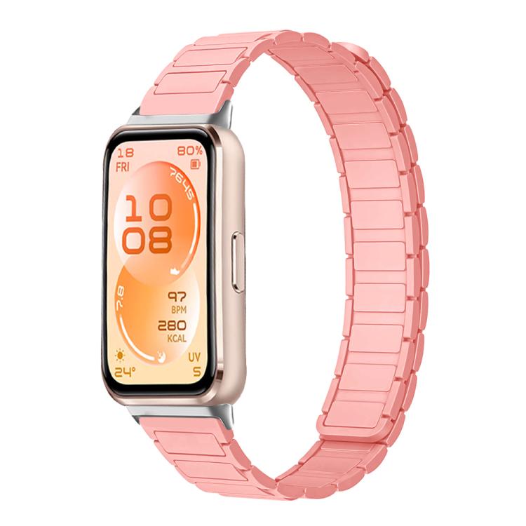 Cinturino per orologio sottile in silicone magnetico a forma di I con tre perline., For Huawei Band 11 / Band 11 Pro