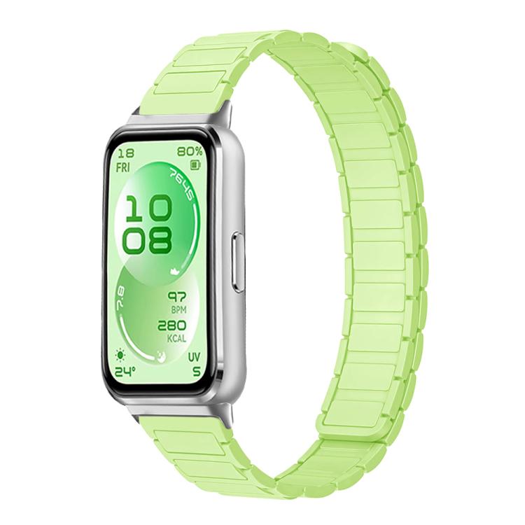 Cinturino per orologio sottile in silicone magnetico a forma di I con tre perline., For Huawei Band 11 / Band 11 Pro