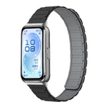 Cinturino per orologio sottile in silicone magnetico a forma di I con tre perline., For Huawei Band 11 / Band 11 Pro