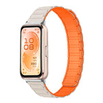 Cinturino per orologio sottile in silicone magnetico a forma di I con tre perline., For Huawei Band 11 / Band 11 Pro