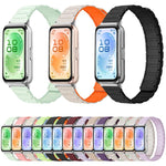 Cinturino per orologio sottile in silicone magnetico a forma di I con tre perline., For Huawei Band 11 / Band 11 Pro