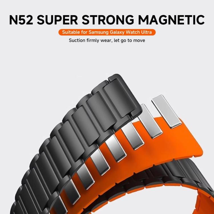 Cinturino per orologio sottile in silicone magnetico a forma di I con tre perline., For Huawei Band 11 / Band 11 Pro