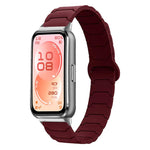 Cinturino per orologio magnetico in silicone con texture a corazza, For Huawei Band 11 / Band 11 Pro