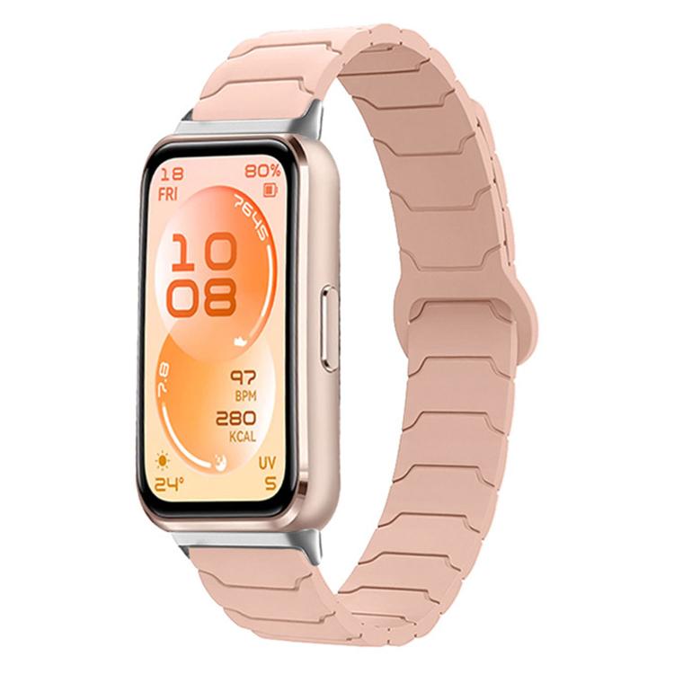 Cinturino per orologio magnetico in silicone con texture a corazza, For Huawei Band 11 / Band 11 Pro