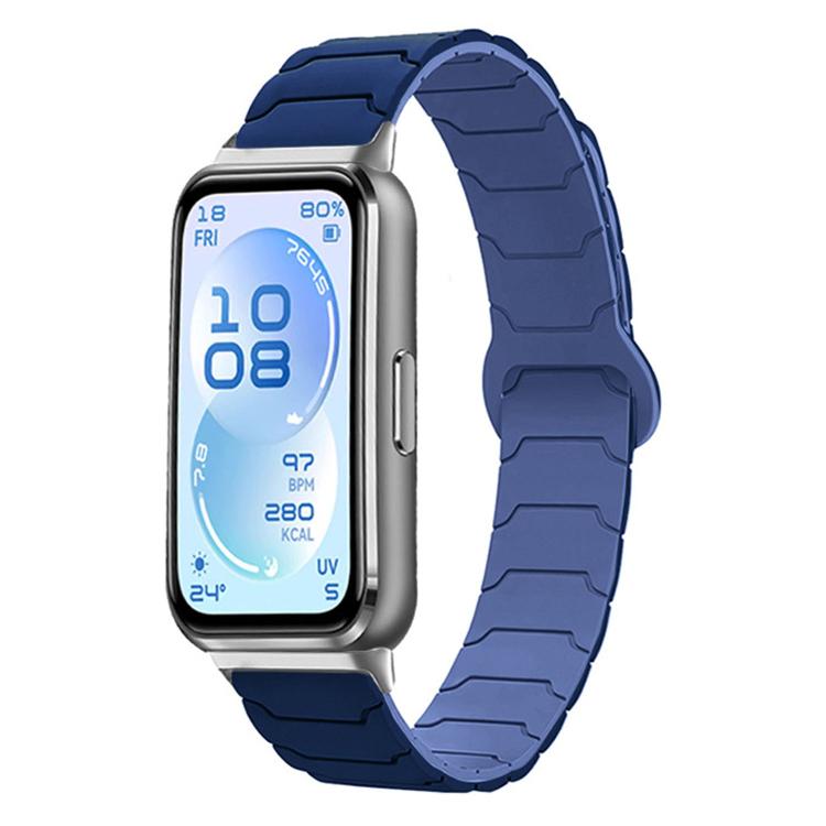Cinturino per orologio magnetico in silicone con texture a corazza, For Huawei Band 11 / Band 11 Pro