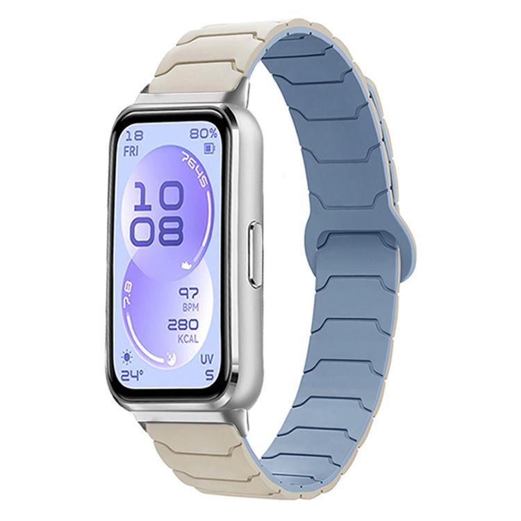 Cinturino per orologio magnetico in silicone con texture a corazza, For Huawei Band 11 / Band 11 Pro