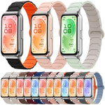Cinturino per orologio magnetico in silicone con texture a corazza, For Huawei Band 11 / Band 11 Pro