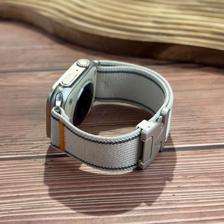 Cinturino per orologio in nylon intrecciato con fibbia riflettente per ombrello, For Apple Watch 49mm / 46mm / 45mm / 44mm, For Apple Watch 42mm / 41mm / 40mm / 38mm