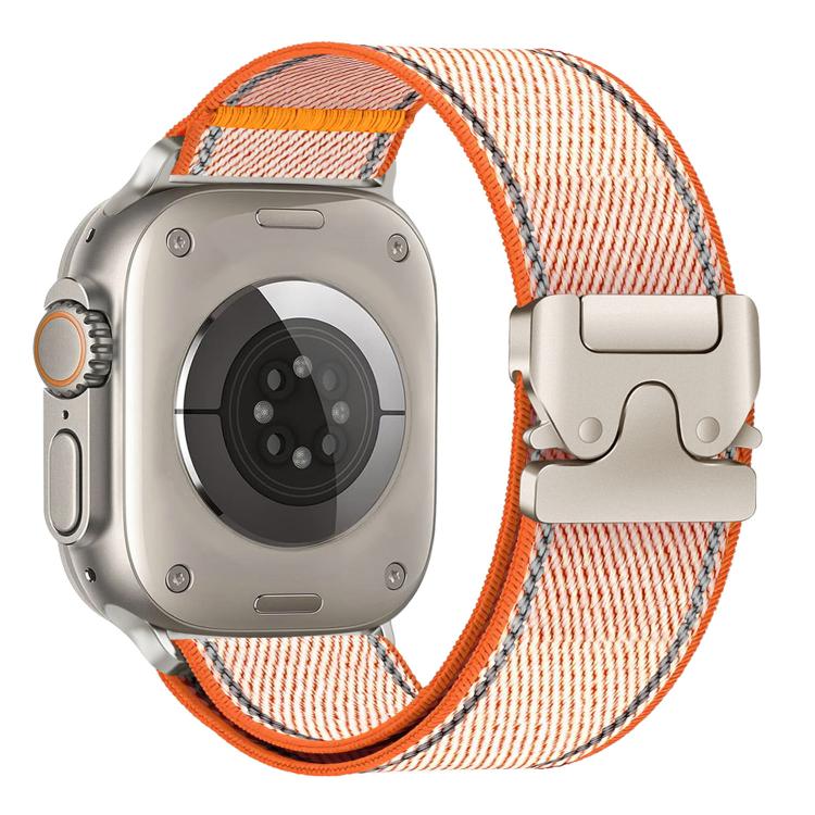 Cinturino per orologio in nylon intrecciato con fibbia riflettente per ombrello, For Apple Watch 49mm / 46mm / 45mm / 44mm, For Apple Watch 42mm / 41mm / 40mm / 38mm