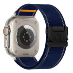 Cinturino per orologio in nylon intrecciato con fibbia riflettente per ombrello, For Apple Watch 49mm / 46mm / 45mm / 44mm, For Apple Watch 42mm / 41mm / 40mm / 38mm