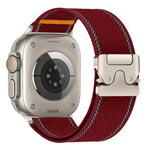 Cinturino per orologio in nylon intrecciato con fibbia riflettente per ombrello, For Apple Watch 49mm / 46mm / 45mm / 44mm, For Apple Watch 42mm / 41mm / 40mm / 38mm