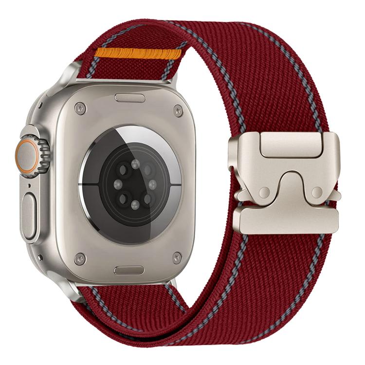 Cinturino per orologio in nylon intrecciato con fibbia riflettente per ombrello, For Apple Watch 49mm / 46mm / 45mm / 44mm, For Apple Watch 42mm / 41mm / 40mm / 38mm