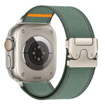 Cinturino per orologio in nylon intrecciato con fibbia riflettente per ombrello, For Apple Watch 49mm / 46mm / 45mm / 44mm, For Apple Watch 42mm / 41mm / 40mm / 38mm
