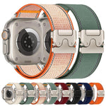 Cinturino per orologio in nylon intrecciato con fibbia riflettente per ombrello, For Apple Watch 49mm / 46mm / 45mm / 44mm, For Apple Watch 42mm / 41mm / 40mm / 38mm