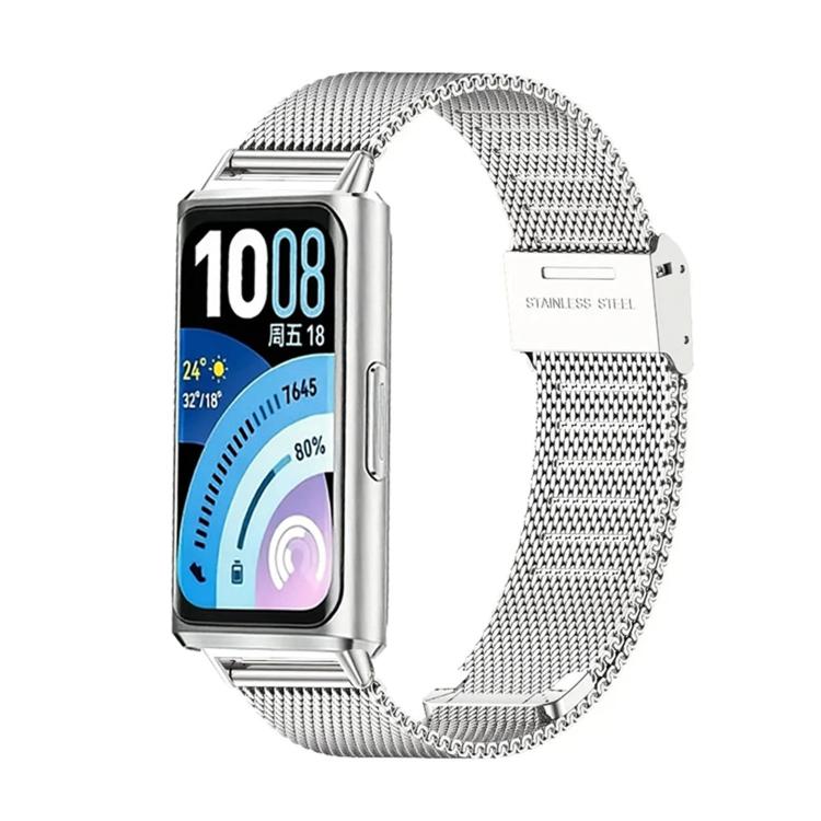Cinturino per orologio in metallo con fibbia milanese in acciaio inossidabile, For Huawei Band 11 / Band 11 Pro
