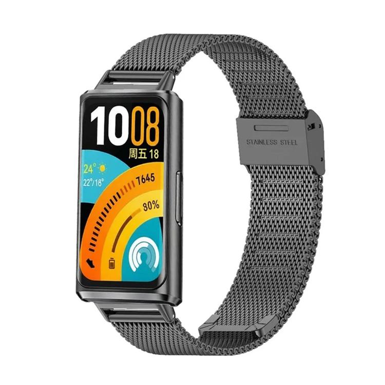 Cinturino per orologio in metallo con fibbia milanese in acciaio inossidabile, For Huawei Band 11 / Band 11 Pro