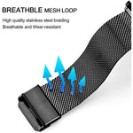 Cinturino per orologio in metallo con fibbia milanese in acciaio inossidabile, For Huawei Band 11 / Band 11 Pro