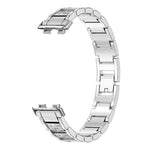 Cinturino per orologio in metallo con tre perline e diamanti incastonati, For Huawei Band 11 / Band 11 Pro