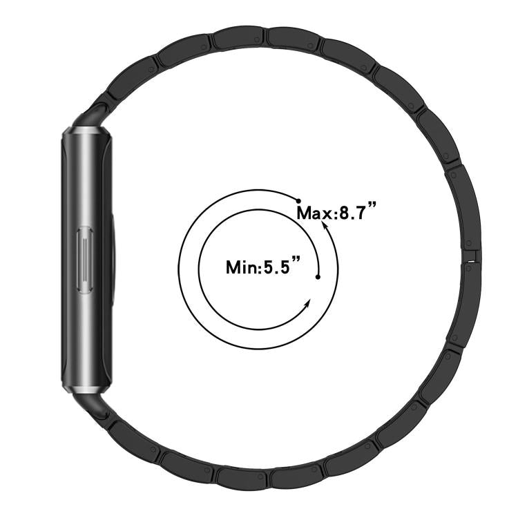 Cinturino per orologio in metallo con tre perline e diamanti incastonati, For Huawei Band 11 / Band 11 Pro