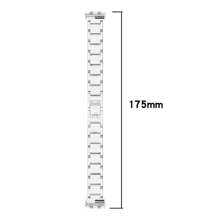 Cinturino per orologio in metallo con tre perline e diamanti incastonati, For Huawei Band 11 / Band 11 Pro