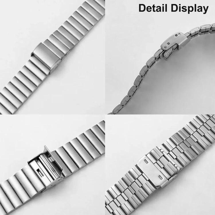 Cinturino per orologio in acciaio inossidabile con fibbia a scatto in bambù., For Huawei Band 11 / Band 11 Pro