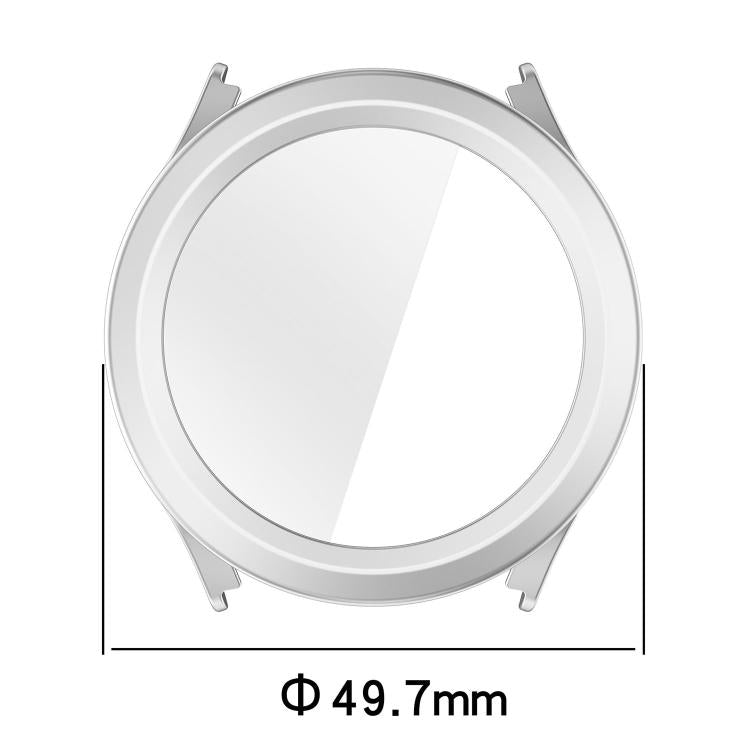 Pellicola in vetro temperato integrata nella custodia protettiva per orologio in PC, For Xiaomi Watch S5 46mm