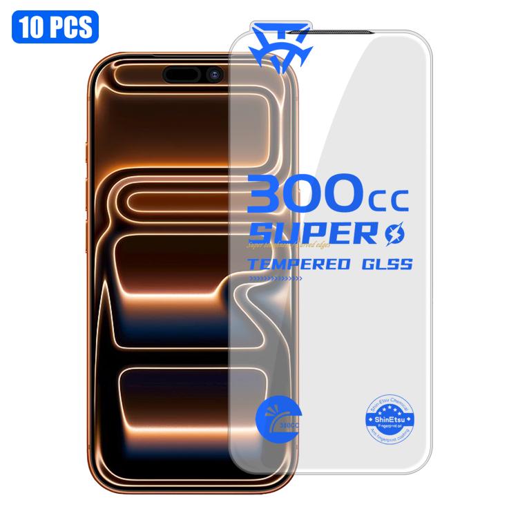 10 pezzi Pellicola in vetro temperato antistatica Corning Gorilla HD ad arco grande da 300 cc, For iPhone 17 Pro Max, For iPhone 17 Pro, For iPhone 17, For iPhone Air, For iPhone 16 Pro Max, For iPhone 16 Pro, For iPhone 16 Plus, For iPhone 16         ...