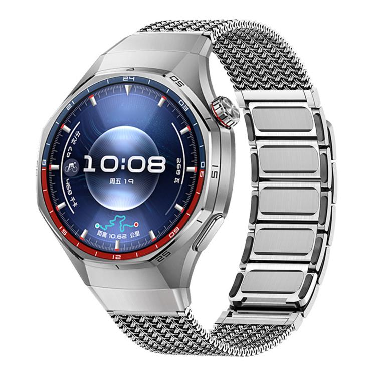 Cinturino per orologio in acciaio inossidabile con chiusura magnetica a pulsante., For Huawei Watch GT6 Pro