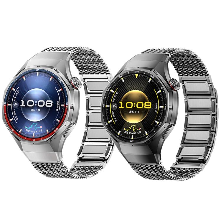 Cinturino per orologio in acciaio inossidabile con chiusura magnetica a pulsante., For Huawei Watch GT6 Pro