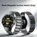 Cinturino per orologio in acciaio inossidabile con chiusura magnetica a pulsante., For Huawei Watch GT6 Pro