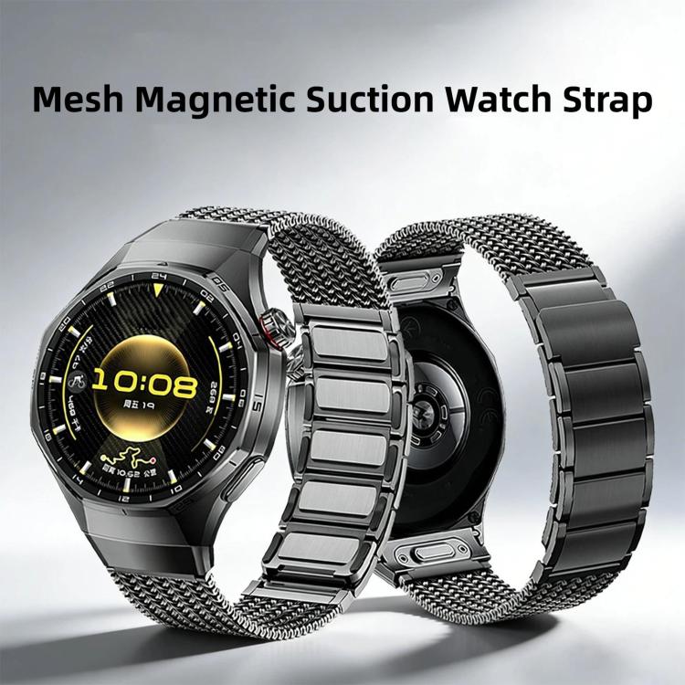 Cinturino per orologio in acciaio inossidabile con chiusura magnetica a pulsante., For Huawei Watch GT6 Pro