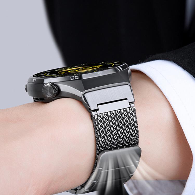 Cinturino per orologio in acciaio inossidabile con chiusura magnetica a pulsante., For Huawei Watch GT6 Pro
