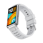 Cinturino per orologio in silicone con fibbia ad sgancio rapido in metallo e perno argentato., For Huawei Band 11 / Band 11 Pro