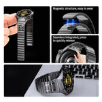 Cinturino per orologio magnetico in acciaio inossidabile stile AP con pulsante a pressione senza soluzione di continuità, For Huawei Watch GT6 Pro