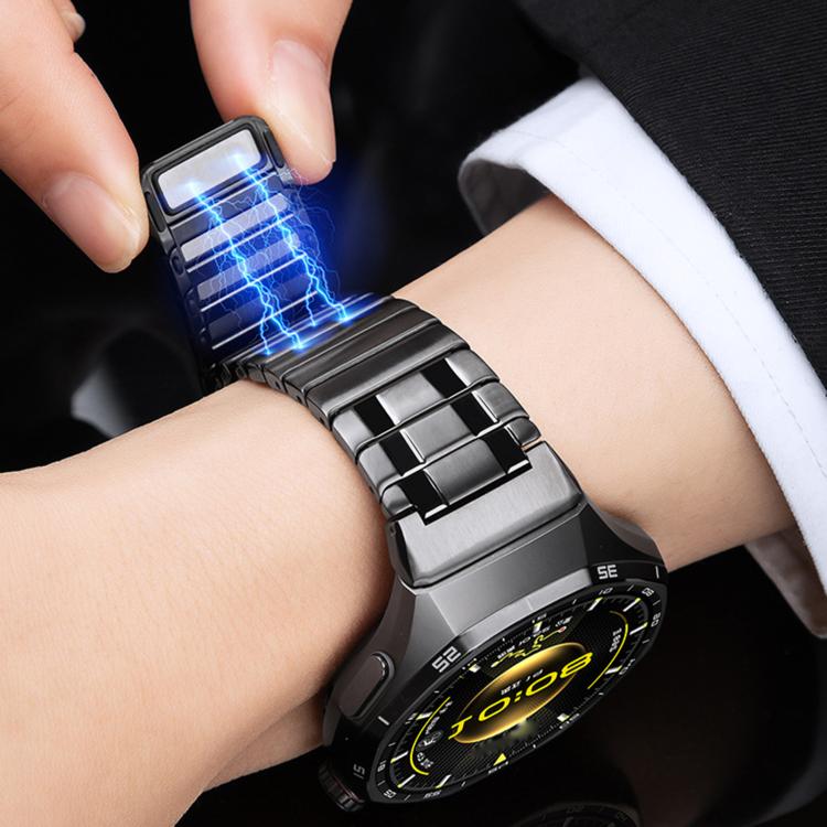 Cinturino per orologio magnetico in acciaio inossidabile stile AP con pulsante a pressione senza soluzione di continuità, For Huawei Watch GT6 Pro