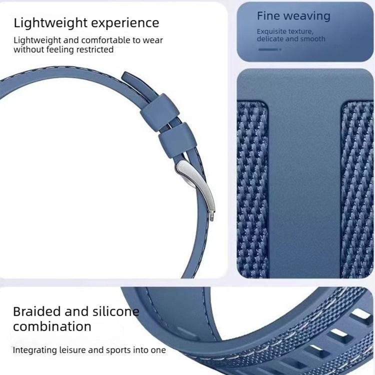 Cinturino per orologio ibrido in nylon intrecciato e silicone, For OPPO Watch X3