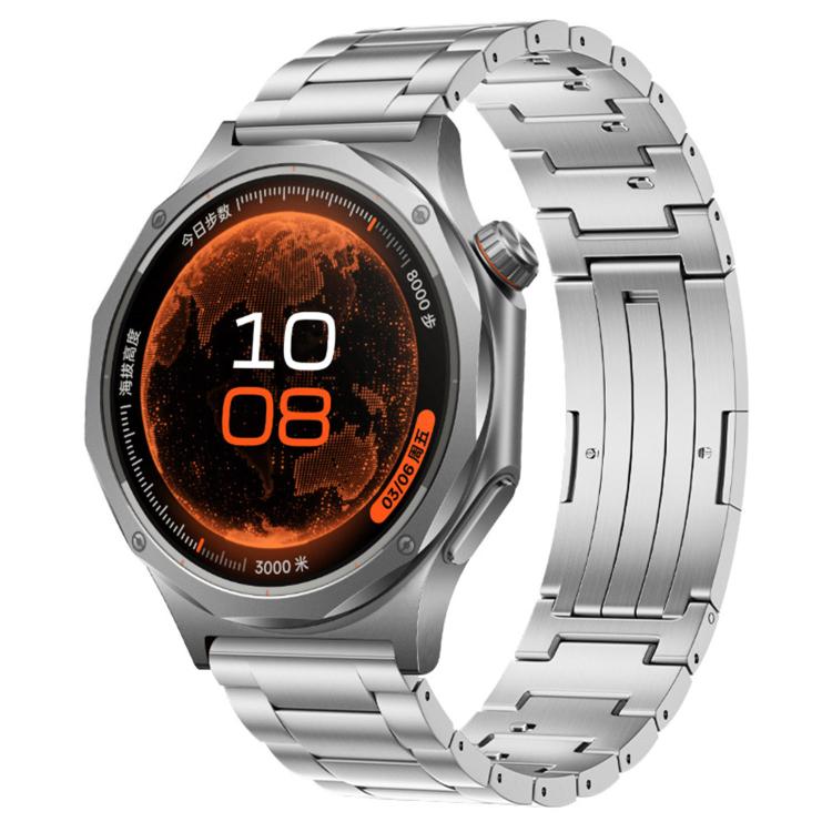 Cinturino per orologio in metallo di titanio con fibbia pieghevole a tre perline a sgancio rapido., For OPPO Watch X3
