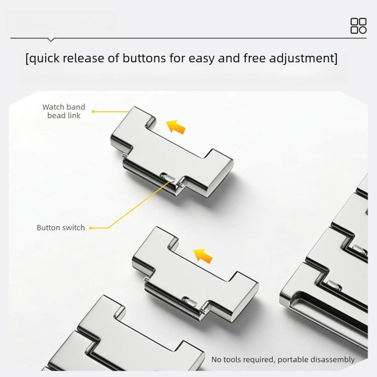 Cinturino per orologio in metallo di titanio con fibbia pieghevole a tre perline a sgancio rapido., For OPPO Watch X3