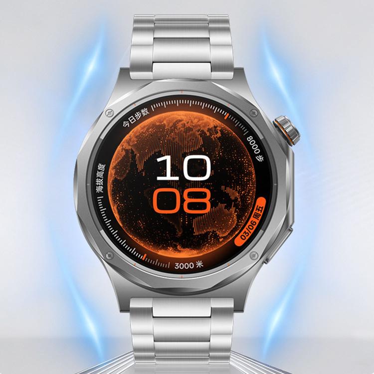 Cinturino per orologio in metallo di titanio con fibbia pieghevole a tre perline a sgancio rapido., For OPPO Watch X3
