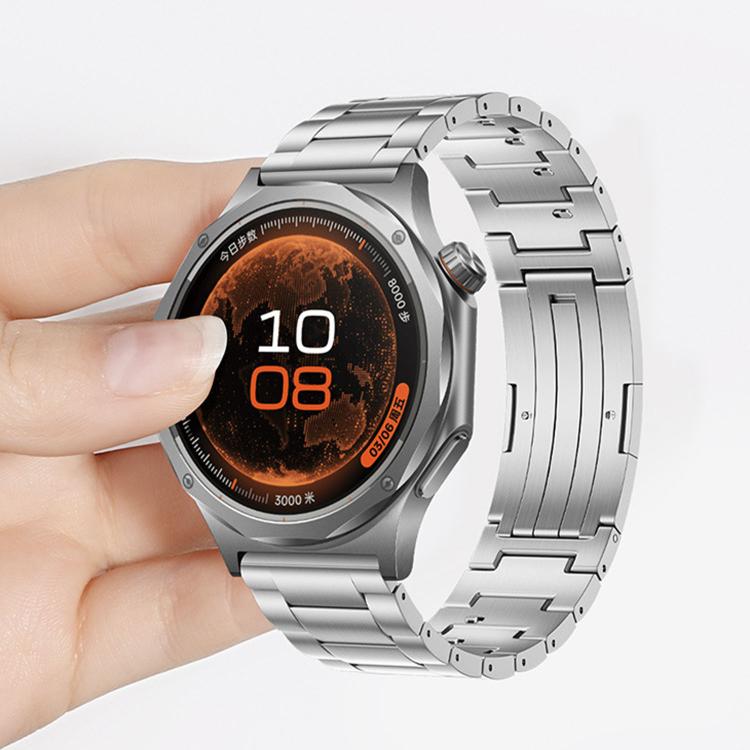 Cinturino per orologio in metallo di titanio con fibbia pieghevole a tre perline a sgancio rapido., For OPPO Watch X3