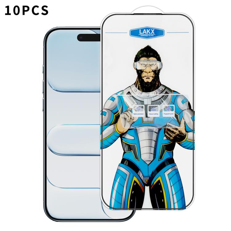 10 pezzi Pellicola in vetro temperato elettrolitico anti-impronta e antistatica Blue Gorilla per serigrafia HD, For iPhone 17e, For iPhone 17 Pro Max, For iPhone 17 Pro, For iPhone 17, For iPhone Air, For iPhone 16e, For iPhone 16 Pro Max              ...