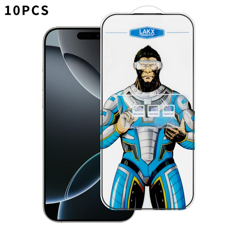 10 pezzi Pellicola in vetro temperato elettrolitico anti-impronta e antistatica Blue Gorilla per serigrafia HD, For iPhone 17e, For iPhone 17 Pro Max, For iPhone 17 Pro, For iPhone 17, For iPhone Air, For iPhone 16e, For iPhone 16 Pro Max              ...