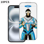 10 pezzi Pellicola in vetro temperato elettrolitico anti-impronta e antistatica Blue Gorilla per serigrafia HD, For iPhone 17e, For iPhone 17 Pro Max, For iPhone 17 Pro, For iPhone 17, For iPhone Air, For iPhone 16e, For iPhone 16 Pro Max              ...