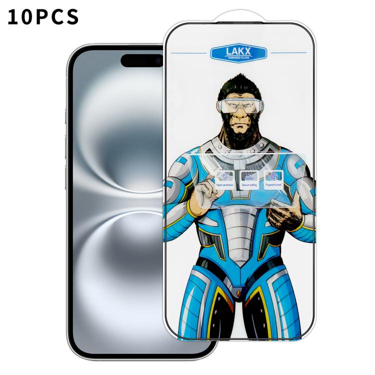 10 pezzi Pellicola in vetro temperato elettrolitico anti-impronta e antistatica Blue Gorilla per serigrafia HD, For iPhone 17e, For iPhone 17 Pro Max, For iPhone 17 Pro, For iPhone 17, For iPhone Air, For iPhone 16e, For iPhone 16 Pro Max              ...