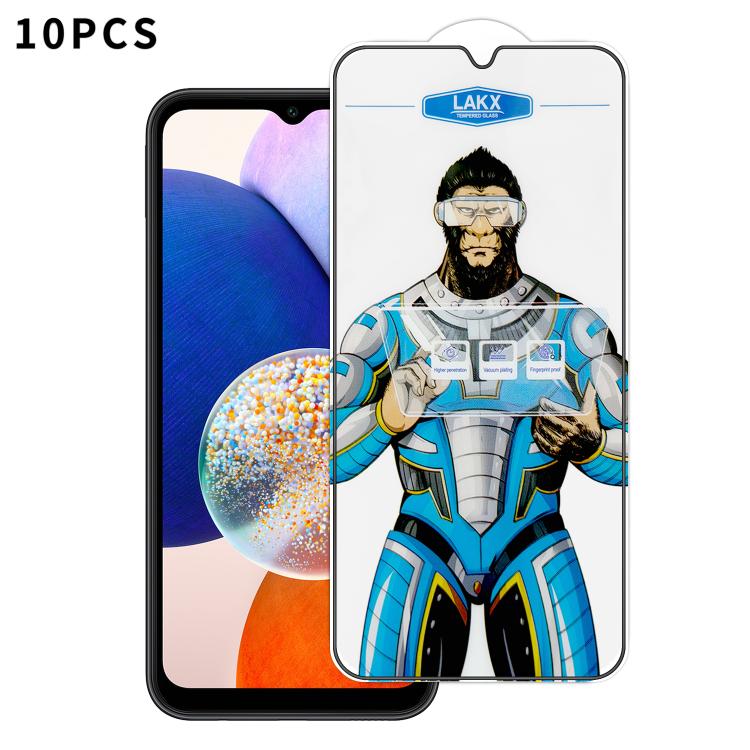 10 pezzi Pellicola in vetro temperato elettrolitico anti-impronta e antistatica Blue Gorilla per serigrafia HD, For Samsung Galaxy A35 5G, For Samsung Galaxy S24 Ultra 5G, For Samsung Galaxy S24+ 5G, For Samsung Galaxy S24 5G, For Samsung Galaxy A15   ...